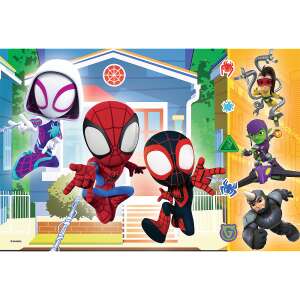 Marvel Spidey și prietenii săi uimitori puzzle de 60 de piese, cu Spidey, Ghost-Spider și Miles Morales - Puzzle
