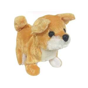 Jucărie de pluș Electric Pets, cățeluș care merge, jucărie interactivă pentru copii, cățeluș maro și alb - Plușuri interactive