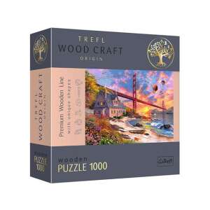 Puzzle din lemn Trefl Wood Craft Origin cu 1000 de piese, cu podul Golden Gate - Puzzle 3D & Puzzle cu burete
