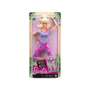 Barbie: Hajlékony jógababa szőke hajjal lila ruhában - Mattel 55178262 