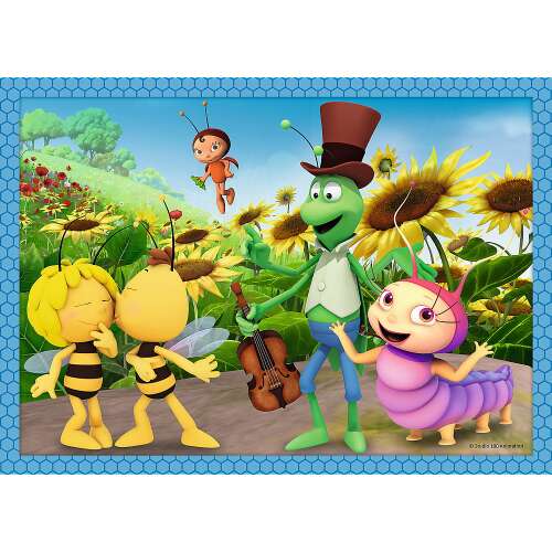 Maya the Bee 4 in 1 puzzle, featuring Maya and her friends playing music in a meadow