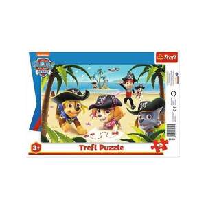 Paw Patrol 15-teiliges Rahmenpuzzle für Kinder mit den Welpen auf einem Piratenabenteuer - Trefl Puzzle