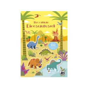 Első matricáim - Dinoszauruszok Stickerbuch mit Dinosauriern und prähistorischen Szenen - Kinderheft mit Stickern