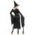 Black witch costume for women, includes dress, belt, and hat