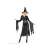 Black witch costume for women, size S, includes dress, belt, and hat