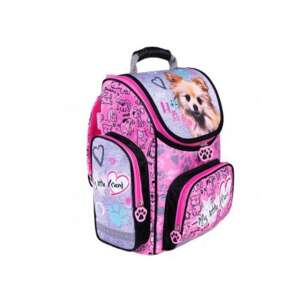 My Little Friend Happy kutyás rosa Schulrucksack mit Hundedesign, 35,5x27,5x16cm - Unipap