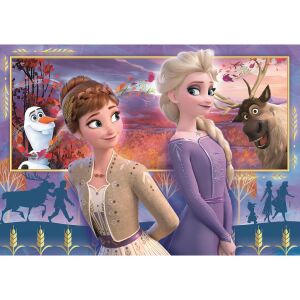 Puzzle Clementoni Disney Frozen 2 cu Anna, Elsa, Olaf și Sven - Puzzle 3D & Puzzle cu burete