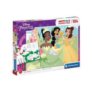 Disney Hercegnők Double 2 az 1-ben 104db-os színezhető kétoldalas puzzle - Clementoni 55183464 