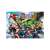 Puzzle Marvel Avengers Supercolor 104 elementów, przedstawiające Iron Mana, Hulka, Kapitana Amerykę, Thora, Czarną Wdowę, Sokoła, Thanosa i Rękawicę Nieskończoności