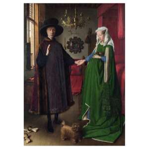 Jan van Eycks Arnolfini-Porträt, ein berühmtes Gemälde, dargestellt in einem 1000-teiligen Clementoni-Puzzle - Puzzle