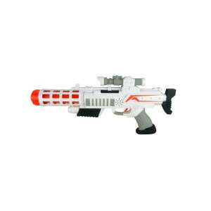 Space Wars Future Defender toy laser gun, white and orange, with scope and light and sound effects - Toy Gun, Bullet