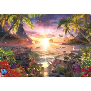 Puzzle Ravensburger 18000 dielikov, Eden Garden, tropická pláž západ slnka - Puzzle