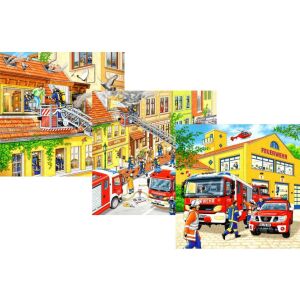 Ravensburger Feuerwehr Puzzle 3x49 Teile. Ein lustiges und lehrreiches Puzzle für Kinder. - Ravensburger Puzzle