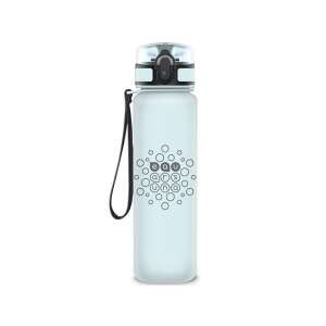 Sticlă de apă Ars Una de 600 ml, albastru deschis, fără BPA, cu curea neagră - Ars Una