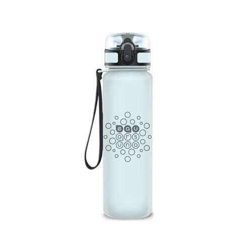 Sticlă de apă Ars Una de 600 ml, albastru deschis, fără BPA, cu curea neagră