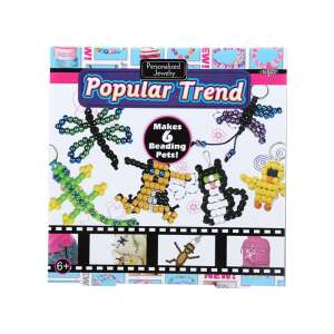 Popular Trend Perlen-Tiere Set, macht 6 Perlen-Tiere, beinhaltet Perlen, Schnur und Anleitung - Bastelperlen & Zubehör