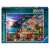 Ravensburger 1000 piece puzzle, Dinner in Positano, Italy, showing a romantic dinner scene on a balcony overlooking the colorful town of Positano at sunset