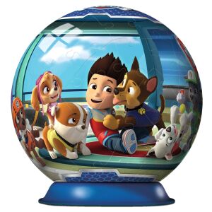 Paw Patrol 72-teiliger 3D Puzzleball mit Ryder und den Welpen Nahaufnahme - Ravensburger Puzzle