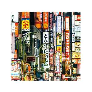 Puzzle-ul Clementoni Tokyo Lights de 250 de piese finalizat, care prezintă o imagine vibrantă a semnelor luminoase din Tokyo - Puzzle 3D & Puzzle cu burete