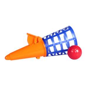 Joc distractiv în aer liber pentru copii,  lansator în formă de con cu o plasă și o minge,  excelent pentru îmbunătățirea coordonării mână-ochi - Arme de jucărie, gloante