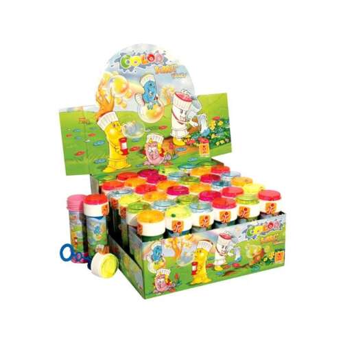 Großpackung mit 60 ml bunten Seifenblasenlösungsflaschen mit integriertem Zauberstab, perfekt für Kinderpartys und Spaß im Freien