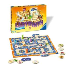 Ravensburger Junior labirintus társasjáték, színes labirintus játék gyerekeknek, játéktáblával, figurákkal és kártyákkal - Ravensburger