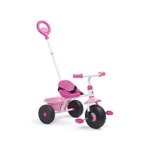 Molto Urban Trike triciclu roz pentru bebeluși cu centură de siguranță și mâner de împingere - Triciclete