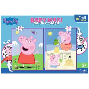 Peppa Pig Baby Maxi doppelseitiges Puzzle, 4 in 1, 2 x 10 Teile, Trefl Primo - Trefl Puzzle