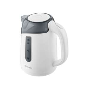 Sencor SWK 1700WH 1,7L fehér-szürke vízforraló, ferde nézet - Vízforraló, Kenyérpirító, Szendvicssütő és Asztali grillsütő