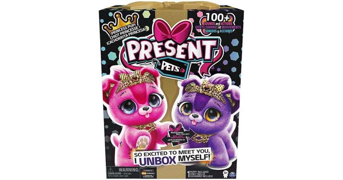 Present Pets Sparkle Princess interaktív meglepetés kutyus Spin Master Pepita.hu