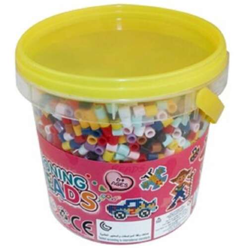5000 Stück Bügelperlen Eimer, gemischte Farben, zum Basteln und Bilder machen