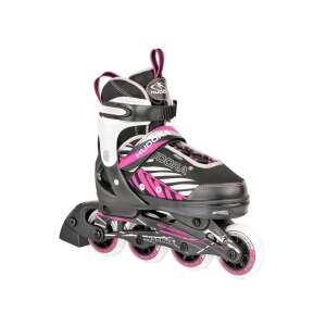 Hudora Mia Inline-Skates für Kinder, Größe 33-36, pink und schwarz mit Zebra-Muster - Sport & Freizeit