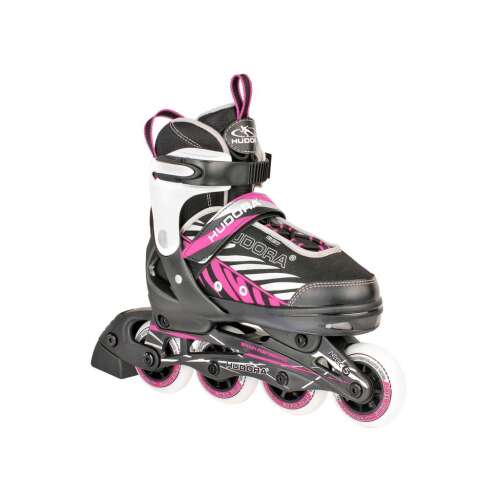 Hudora Mia Inline-Skates für Kinder, Größe 33-36, pink und schwarz mit Zebra-Muster