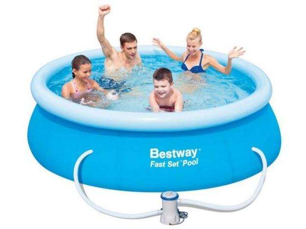 KRÉTA 244 x 66 cm nadmuchiwany basen z miękkimi ściankami i nadmuchiwanym brzegiem