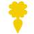 Yellow sticky insect trap for plants, flower shape