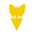 Yellow sticky insect trap for plants, butterfly shape
