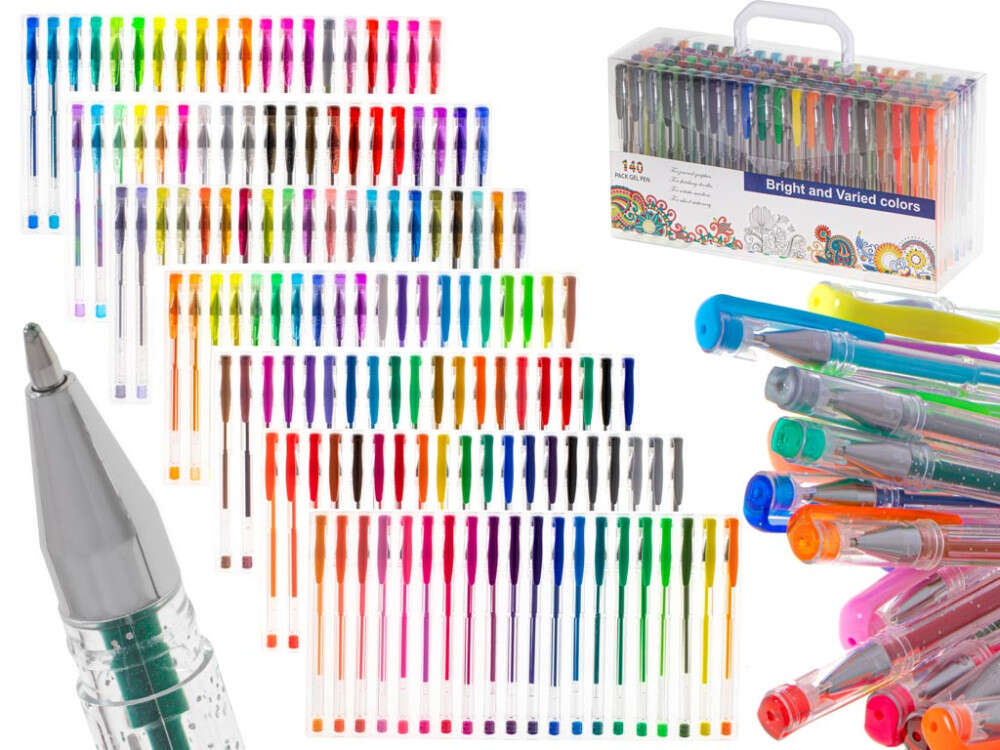 140 részes színes gél toll készlet
