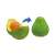 Clementoni Baby Fruit Puzzle Avocado, shape-sorting toy for babies, green, made in Italy