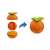 Clementoni Baby Fruit Puzzle Orange, shape-sorting toy for babies, orange, made in Italy