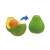 Baby Clementoni Fruit Puzzle avocado toy, showing how the avocado toy opens and reveals a ball inside