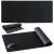 Black mouse pad, 40x90cm, large desk mat, rolled up and with mouse