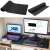 Black mouse pad, 40x90cm, large desk mat, in use with keyboard and mouse