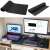 Black mouse pad, 40x90cm, large desk mat, in use with keyboard and mouse