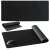 Black mouse pad, 40x90cm, large desk mat, rolled up and with mouse