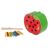 Ikonka Magnetic Wooden Toy with Worms and Apple - Green, Red, components