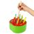 Ikonka Magnetic Wooden Toy with Worms and Apple - Green and Red, playing