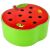 Ikonka Magnetic Wooden Apple Toy, top view
