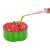 Ikonka Magnetic Wooden Toy with Worms and Apple - Green, Red in use