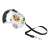 Retractable dog leash with owl pattern, 5m long, for small dogs up to 8kg