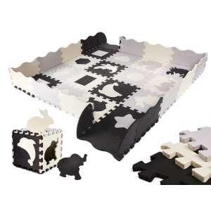 Habszivacs puzzle szőnyeg / játszószőnyeg gyerekeknek 36el. fekete-szürke-zöld-zöld 95661959 Szivacs puzzle